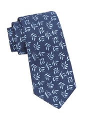 Charvet Large Vineleaf Woven Silk Tie