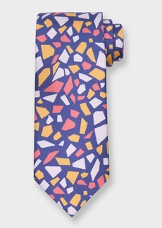 Charvet Men's Geometric-Print Silk Tie