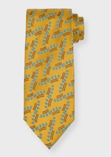 Charvet Men's Vine Jacquard Silk Tie