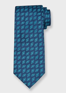 Charvet Men's Woven Diamond Silk Tie