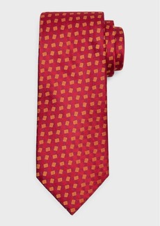 Charvet Men's Woven Geometric Silk Tie