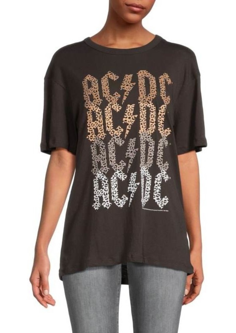Chaser ACDC Leopard Print Graphic Tee