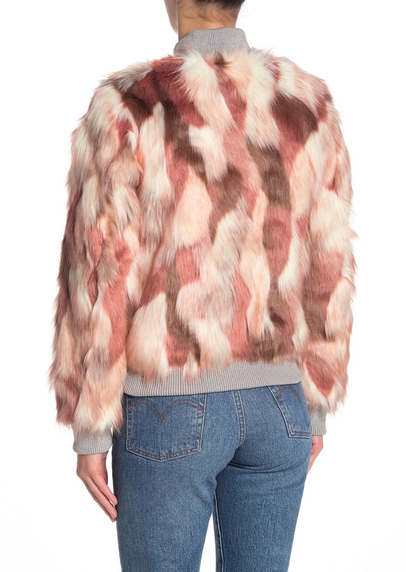 chaser faux fur bomber jacket