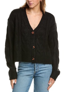 Chaser Black Cable Knit Bridge Cardigan