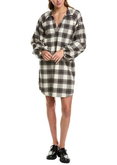 Chaser Plaid Flannel Folk Mini Dress