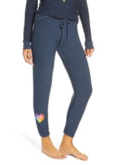 Chaser Rainbow Heart Knit Lounge Jogger Pants