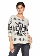 CHASER Women's Vintage Trading Blanket Sweater L/S LACE-UP Sides Dolman PUL  XS