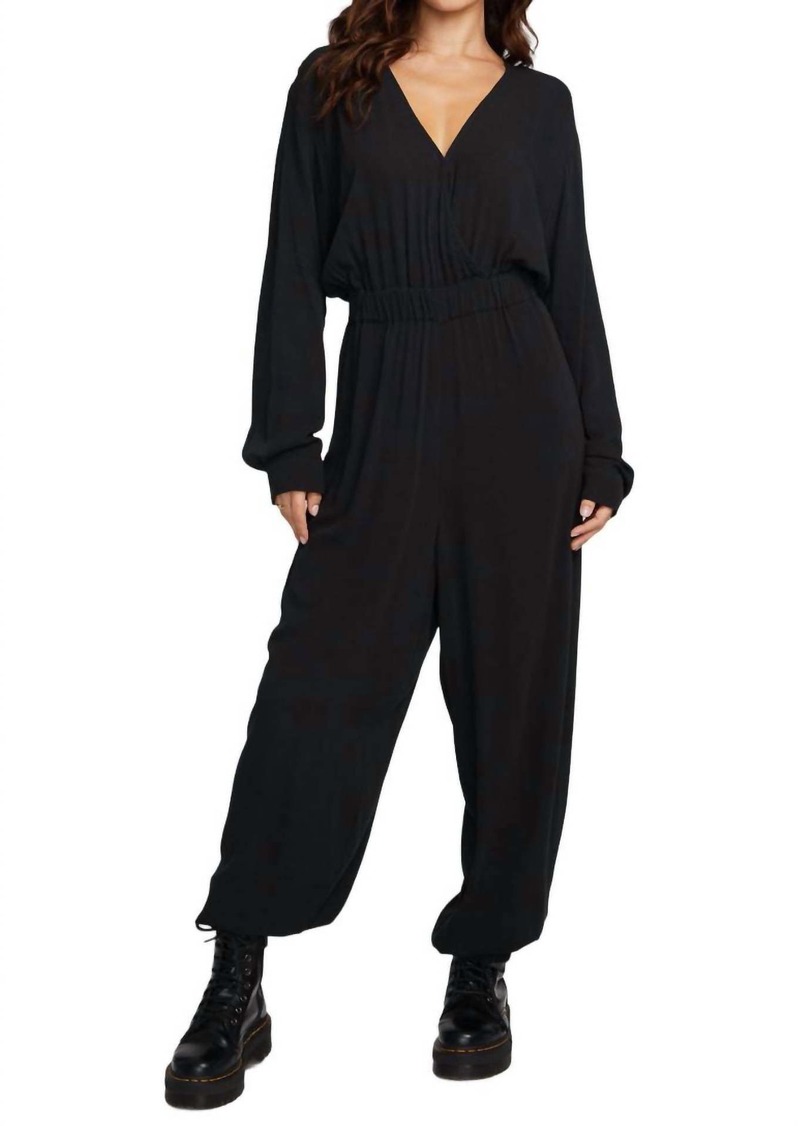 Chaser Colette Jumpsuit In Shadow Black