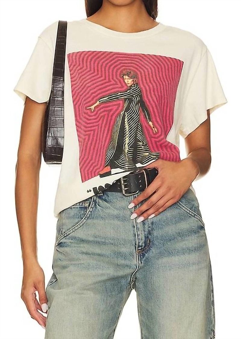 Chaser David Bowie Moonage Daydream Tee In Almond