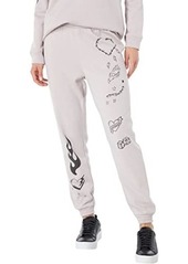 Chaser "Flaming Heart" Cotton Fleece Easy Joggers
