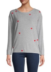 Chaser Heart-Print Heathered T-Shirt