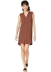 Chaser Heirloom Woven Sleeveless Button-Down Shirttail Dress