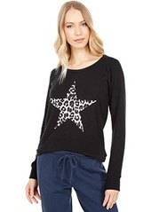 Chaser Leopard Star Bliss Knit Sweatshirt