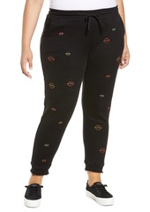 Plus Size Women's Chaser Neon Lips Joggers