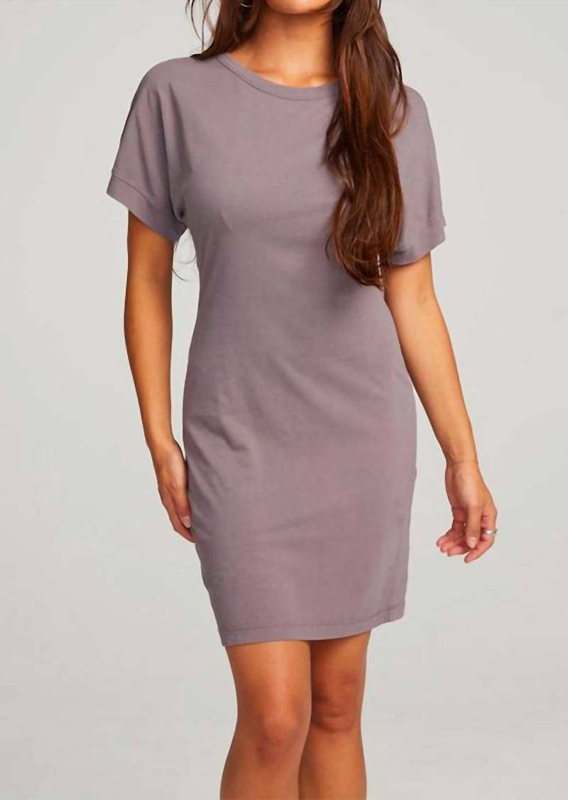 Chaser Saloon Mini Dress In Purple Sage