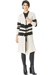 Chaser Striped Open Front Duster w/ Pockets