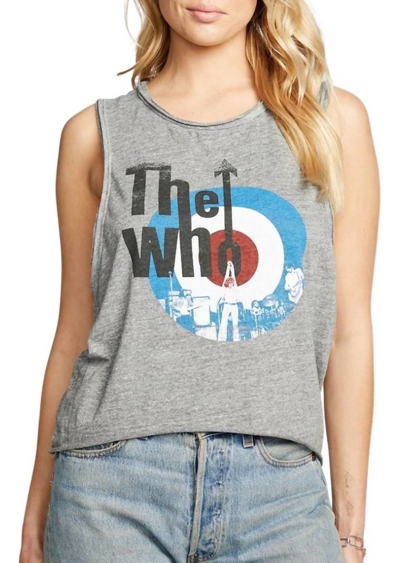 Chaser The Who Target Tank Top In Grey