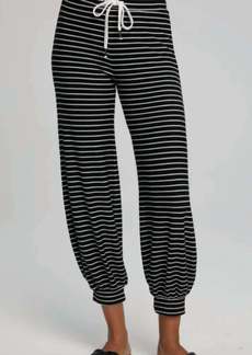 Chaser Weekend Jogger In Black/white Stripe