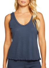 Women's Chaser Heritage Lace Trim Waffle Knit Tank