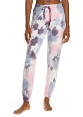 Chaser Print French Terry Joggers in Sangria Tie Dye at Nordstrom