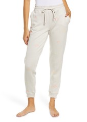 Chaser Women's Neon Lips Embroidered Cotton & Linen Joggers