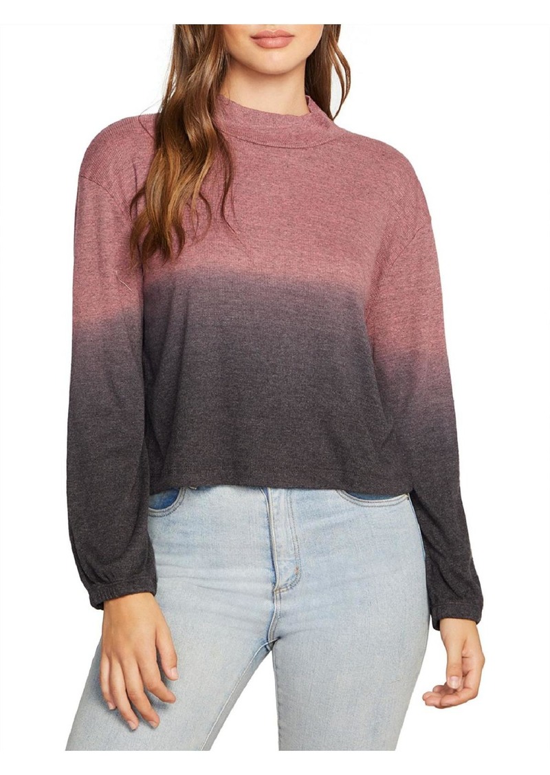 Chaser Womens Crew Neck Knit Pullover Top