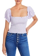 Chaser Womens Smocked Doll Cropped