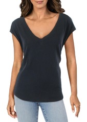 Chaser Womens V-Neck Cap Sleeve T-Shirt