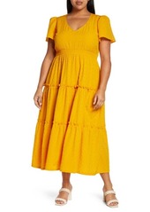 Chelsea28 Dreamy Tiered Dress in Yellow Treasure at Nordstrom