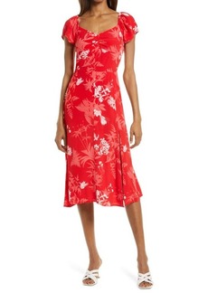 Chelsea28 Floral Slit Dress in Red Chinoise Tropical Toile at Nordstrom
