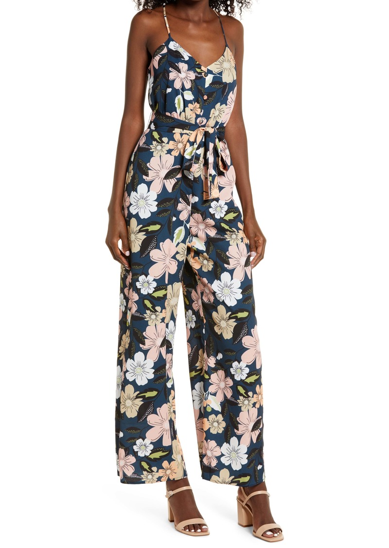 Floral Wide Leg Jumpsuit - 61% Off!