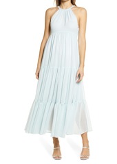 Chelsea28 Tiered Chiffon Dress in Blue Drift at Nordstrom