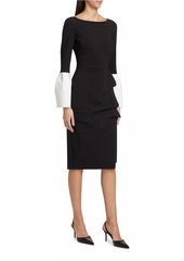 Chiara Boni La Petite Robe Addax Bell-Sleeve Cocktail Dress