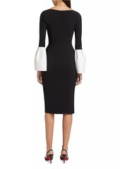 Chiara Boni La Petite Robe Addax Bell-Sleeve Cocktail Dress