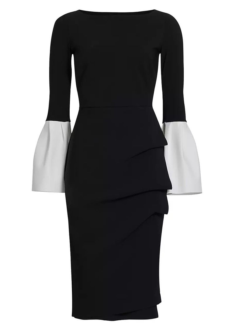 Chiara Boni La Petite Robe Addax Bell-Sleeve Cocktail Dress