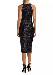 Chiara Boni La Petite Robe Akike Sequined Halter Cocktail Dress