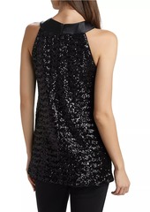 Chiara Boni La Petite Robe Aky Sequined Halter Top