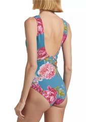 Chiara Boni La Petite Robe Almea Floral Twist One-Piece Swimsuit