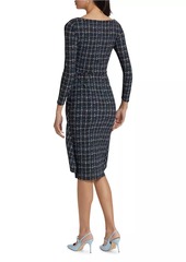 Chiara Boni La Petite Robe Alula Check Knotted Sheath Dress