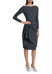 Chiara Boni La Petite Robe Alula Check Knotted Sheath Dress