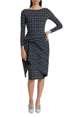 Chiara Boni La Petite Robe Alula Check Knotted Sheath Dress