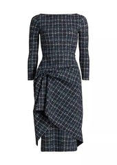 Chiara Boni La Petite Robe Alula Check Knotted Sheath Dress