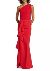 Chiara Boni La Petite Robe Aziza Ruched One-Shoulder Gown