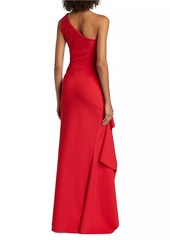 Chiara Boni La Petite Robe Aziza Ruched One-Shoulder Gown