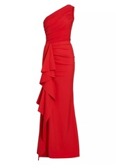 Chiara Boni La Petite Robe Aziza Ruched One-Shoulder Gown