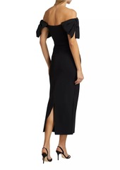 Chiara Boni La Petite Robe Bunjirai Bow Off-The-Shoulder Cocktail Dress