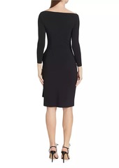 Chiara Boni La Petite Robe Cassandre Wrap-Effect Boatneck Dress