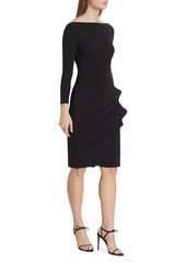 Chiara Boni La Petite Robe Cassandre Wrap-Effect Boatneck Dress