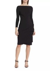 Chiara Boni La Petite Robe Cassandre Wrap-Effect Boatneck Dress