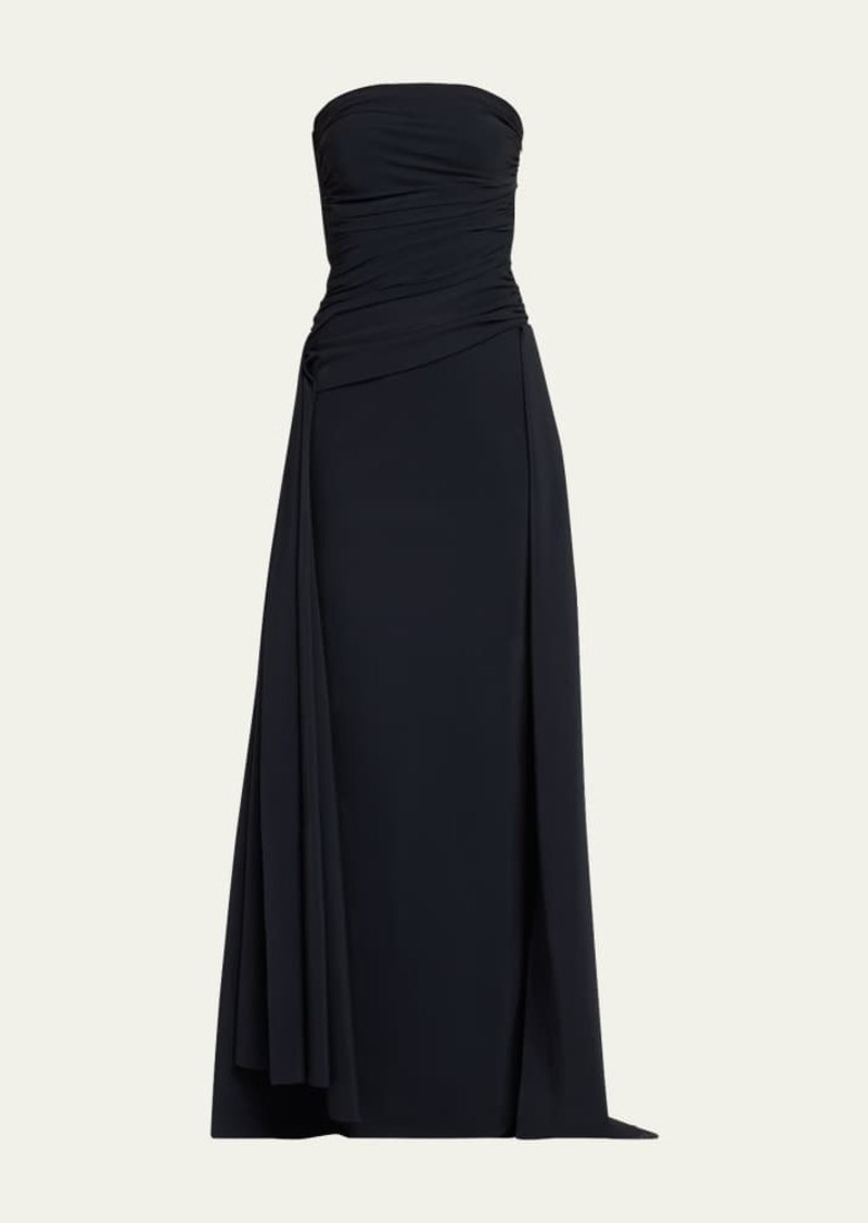 Chiara Boni La Petite Robe Disvi Strapless Ruched A-Line Gown